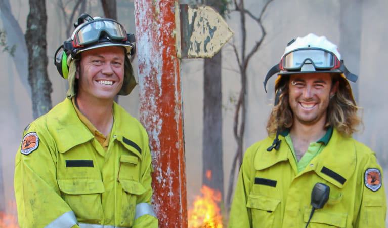 NPWS firefighters, Blue Mountains National Park. Photo: Angela Standley