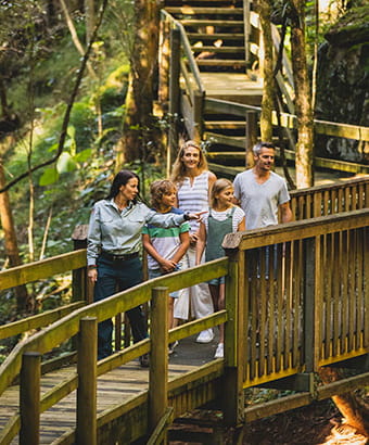 A guide takes a family through Copeland Tops State Conservation Area, Barrington Tops. Credit: Destination NSW &copy; Destination NSW