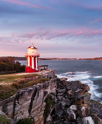 View of Hornby Lighthouse at South Head, Sydney Harbour National Park. Photo: David Finnegan/DPIE