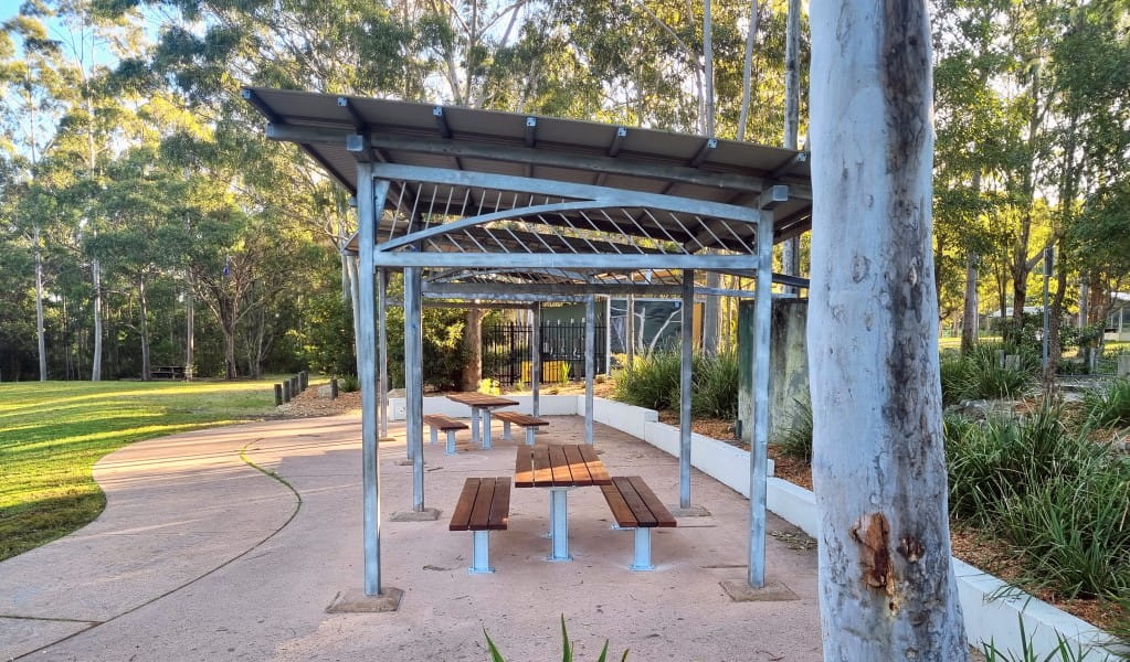 A picnic shelter at the accessible adventure playground in Blue Gum Hills Regional Park. Photo &copy; Andrejs Rubenis