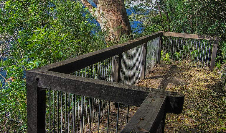 Timber viewing platform at Bar Mountain lookout, Border Ranges National Park. Photo credit: Stephen King &copy; Stephen King