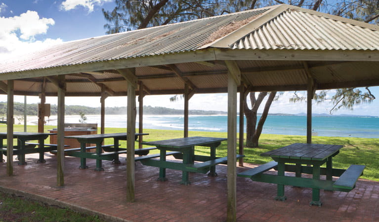 Woolgoola Beach Picnic Area Shelters. Photo: Rob Cleary