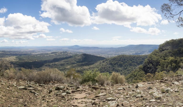 The panoramic view from Bundella lookout in Coolah Tops National Park. Photo: Leah Pippos &copy; DPIE