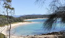 View of Shelly Beach from Moruya Heads lookout in Eurobodalla National Park. Photo: Tristan Ricketson &copy; Tristan Ricketson