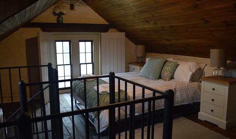 The bedroom in The Stables. Photo credit: Lisa Menke. <HTML>&copy; DPIE