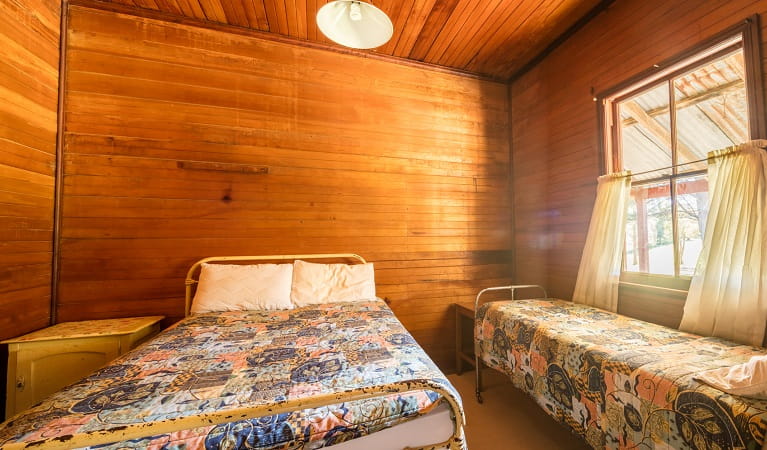 One of the bedrooms in Daffodil Cottage, Kosciuszko National Park. Photo: Murray Vanderveer/OEH 