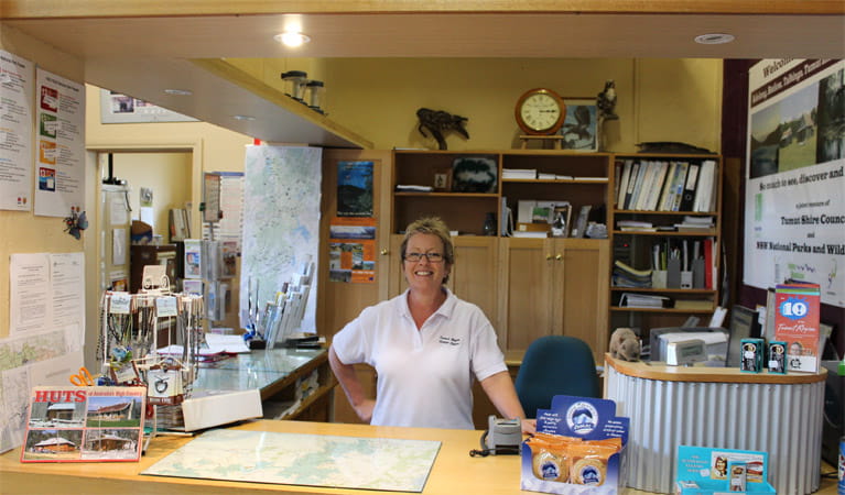 Staff member at the Tumut Visitor Centre. Photo: Clint & Todd Wright