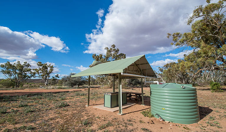 Free barbecues at Homestead Creek campground, Mutawintji National Park. Photo: John Spencer, OEH