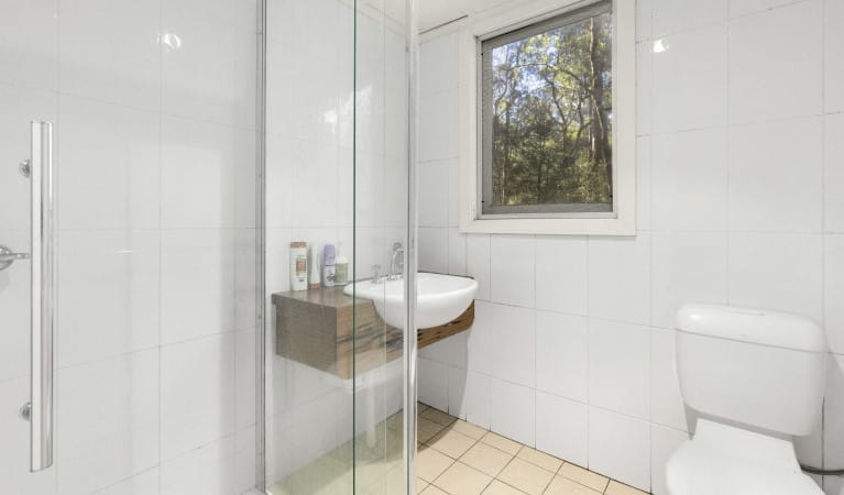 The bathroom in Toms Cabin, New England National Park. Photo:  Mitchell Franzi &copy; DPIE