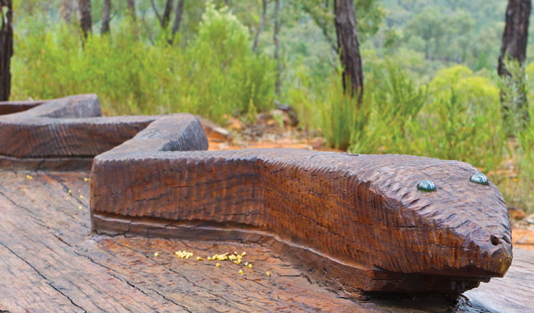 Sculptures in the Scrub walk, Timmallallie National Park. Photo &copy; Rob Cleary