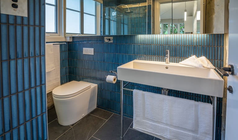 Bathroom in Gardeners Cottage, Sydney Harbour National Park. Photo: John Spencer/DPIE