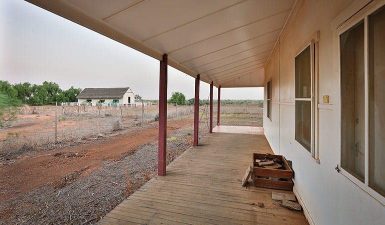 View from the verandah at Willandra Cottage, Willandra National Park. Photo: Vision House Photography/DPIE