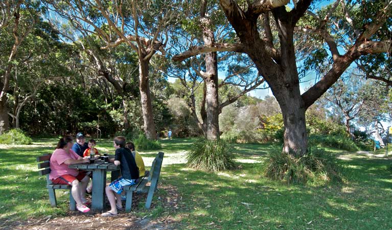 People in the Bateau Bay picnic area. Photo: John Spencer