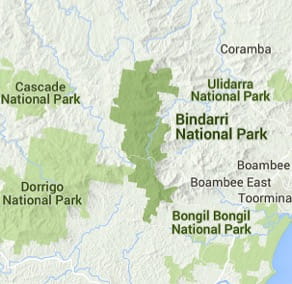 Map of Bindarri National Park