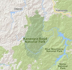 Map of Kanangra-Boyd National Park