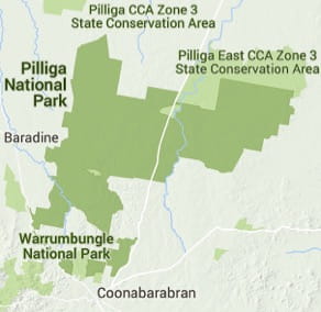 Map of Pilliga National Park
