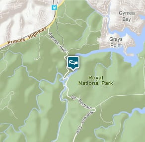 Map of Reid's Flat cottage in Royal National Park