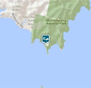 Map of Yellow Rock Beach House in Murramarang National Park