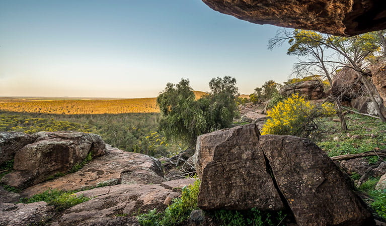 Rock formations on top of Spring Hill, Cocoparra National Park. Photo: John Spencer