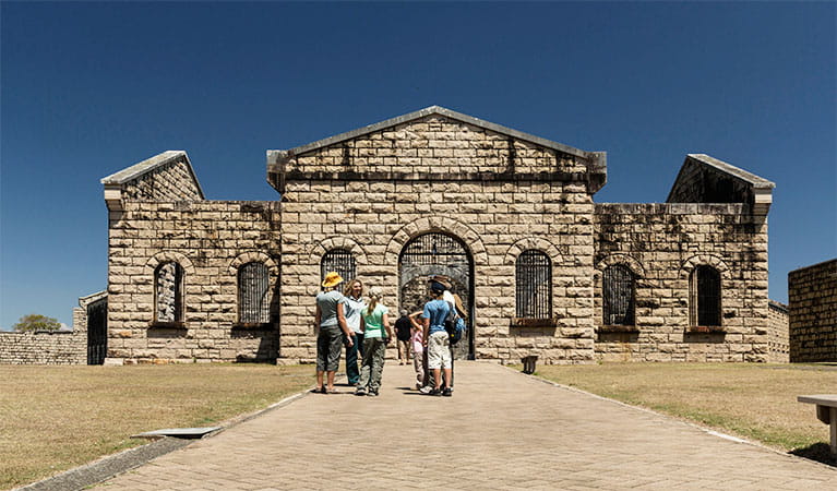 People take a tour of Trial Bay Gaol, Arakoon National Park. Photo: David Finnegan