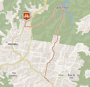 Mount Colah Station to Pymble Station cycle route