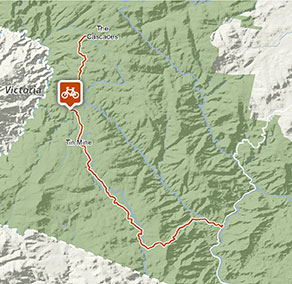 Pilot Wilderness mountain bike ride (Alpine Way to Barry Way)