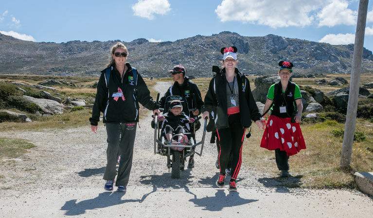 TrailRider on the Summit trail in Kosciuszko National Park. Photo: Jenny Johnstone, Alpine Images for Cerebal Palsy Alliance