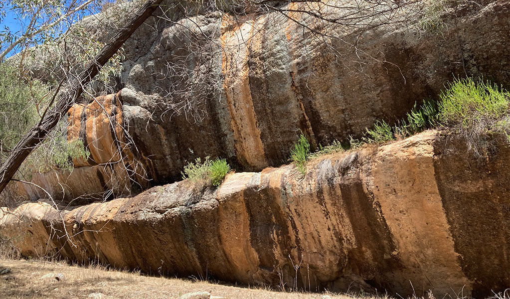 Snake rock in Snake Rock Aboriginal area can only be visited with permission from the Peak Hill–Bogan River Aboriginal Advisory Committee and NPWS  Credit: Wayne Miller &copy; DPE