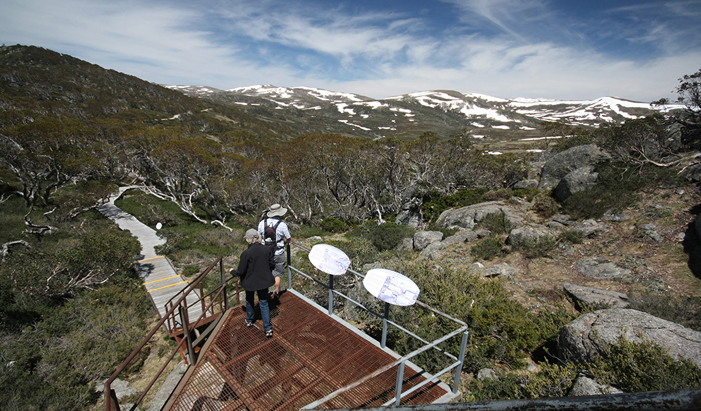 Views from the Snow Gums boardwalk in Kosciuszko National Park. Photo: E Sheargold &copy; DPE