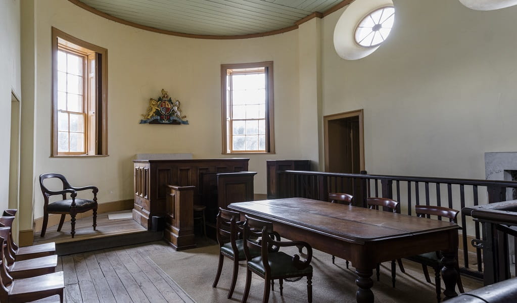 Inside Hartley Courthouse, Hartley Historic Site. Photo: Jennifer Leahy &copy; DPE
