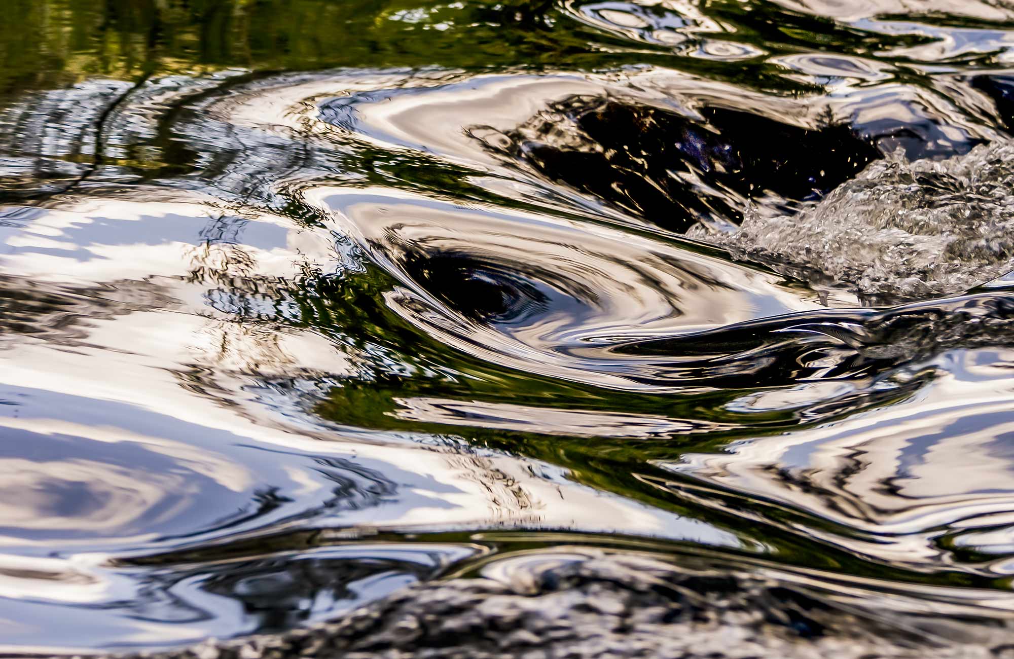A swirling pool of water in Hunter Wetlands National Park. Photo: DPIE