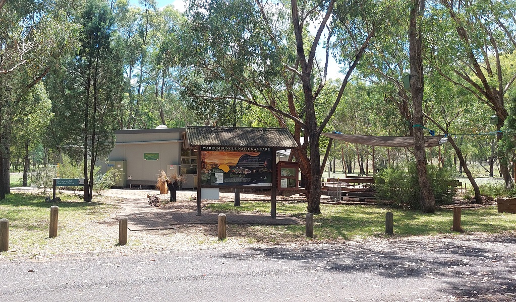 Warrumbungle Environmental Education Centre exterior, shaded by surrounding trees. Credit and &copy; Warrumbungle Environmental Education Centre