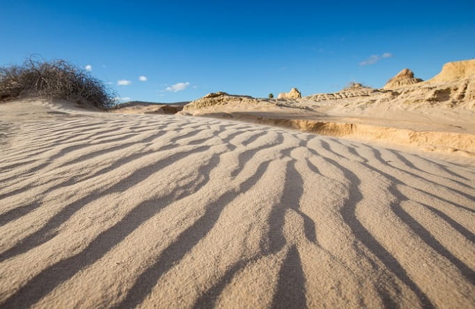 Dramatic formations of sand and silt deposited over tens of thousands of years in Mungo National Park. Photo: Vision House Photography &copy; OEH