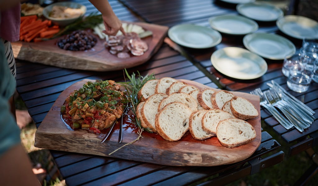 A delicious spread of snacks courtesy of Bower Camp Co. Credit: Phil Gallagher &copy; Bower Camp Co.