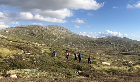 A group of hikers on a Peak Learning Adventures tour. Credit: Peter Lambert &copy; Peak Learning Adventures