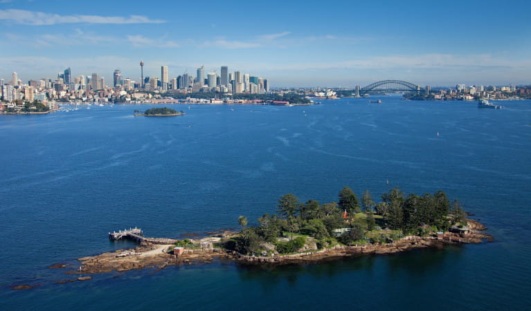 View of Sydney Harbour and Shark Island. Photo: Sydney Princess Cruises &copy; Sydney Princess Cruises.