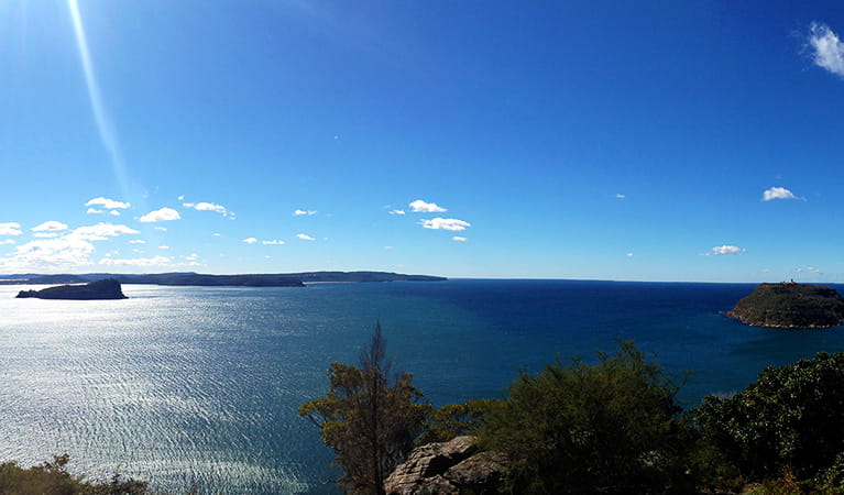 Ocean and coastal views from West Head lookout in Ku-ring-gai Chase National Park. Photo credit: Steve Hulme &copy; Sydney Scenic Trails 