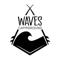 Waves Campground logo. Photo © Waves Campground