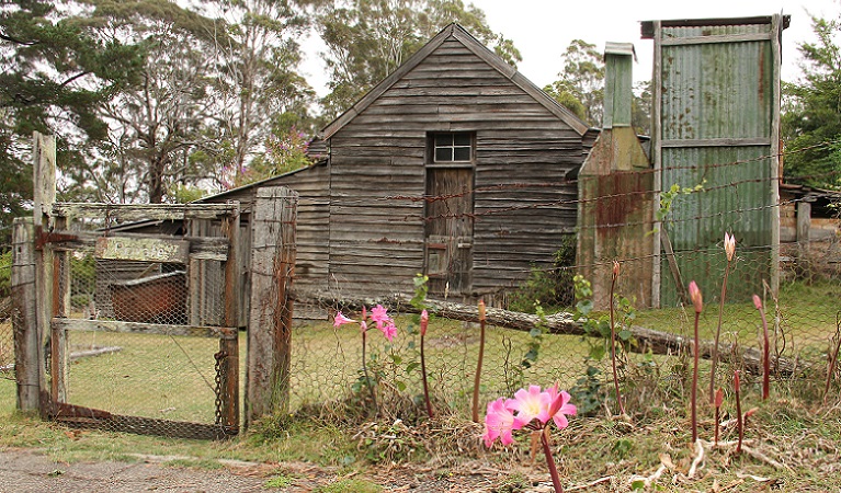 The Davidson family's 1850s weatherboard homestead, Davidson Whaling Station Historic Site. Photo: DPIE