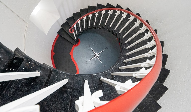 Internal stairway, Green Cape Lighthouse, Beowa National Park. Photo: Jessica Bray &copy; the photographer