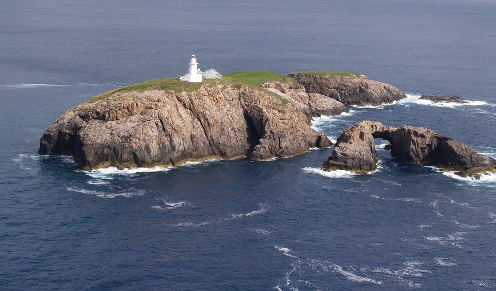 South Solitary Island Historic Site. Photo: Shane Perkins &copy; Precision Helicopters 