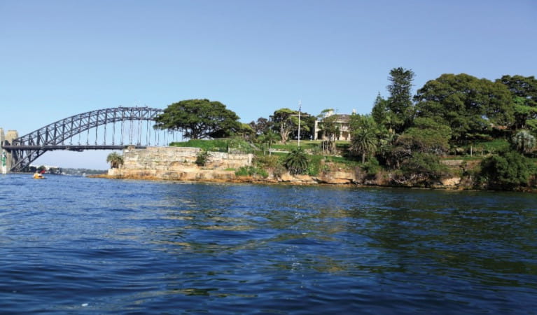 Sydney Harbour Bridge in background, Admiralty House in foreground. Photo: Rosie Nicolai