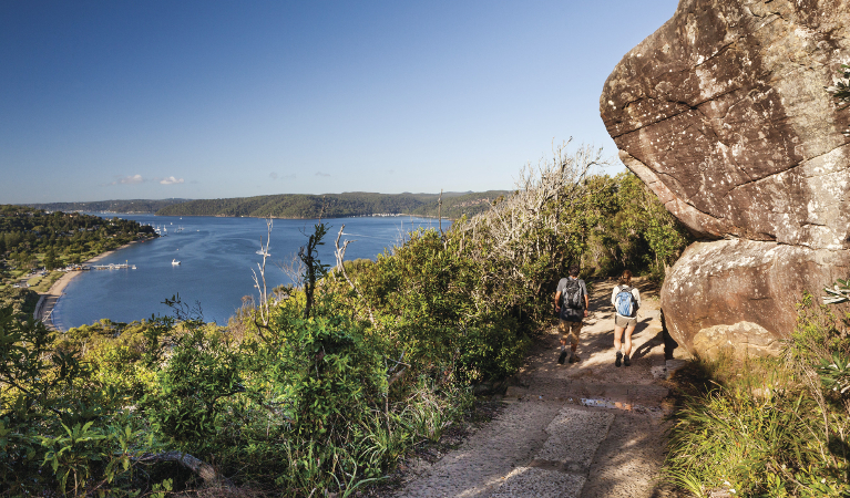 Walkers on track to Barrenjoey Lighthouse in Ku-ring-gai Chase National Park. Photo: David Finnegan/DPIE