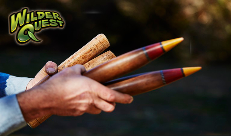 Traditional clapsticks. Photo: OEH