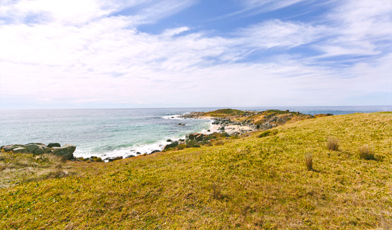 Beach fishing spot, Eurobodalla National Park. Photo: David Finnegan