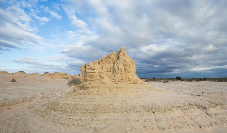 Dramatic formations of sand and silt along the Walls of China in Mungo National Park. Photo: Vision House Photography/OEH