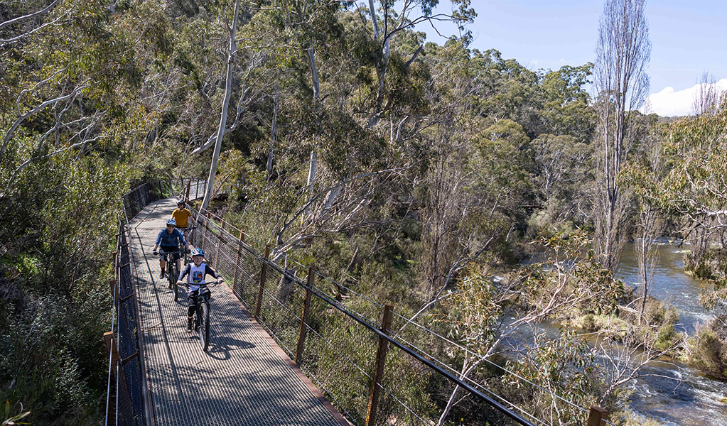 Gaden Bridge to Thredbo River picnic area. Photo: Boen Ferguson &copy; Boen Ferguson