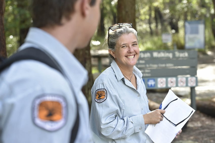 NPWS guides at Glenrock State Conservation Area, 2019. Photo: Adam Hollingworth: Hired Gun &copy; DPIE 
