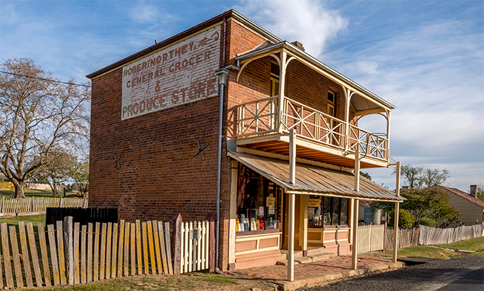 Northeys store and apartment at Hill End. Photo: John Spencer &copy; DPE