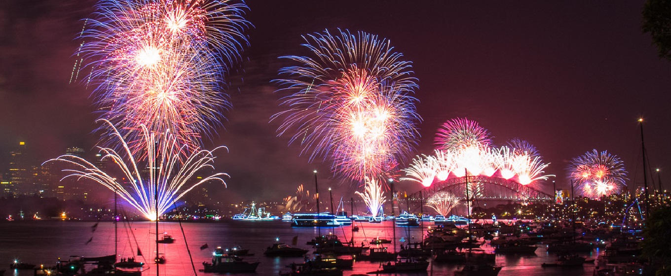 Fireworks over Sydney Harbour. Photo: Kelly Hulme &copy; DPE